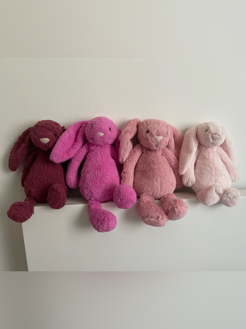 Jellycat Pink Plush Bunny Duo - Bright & Blush Pink
